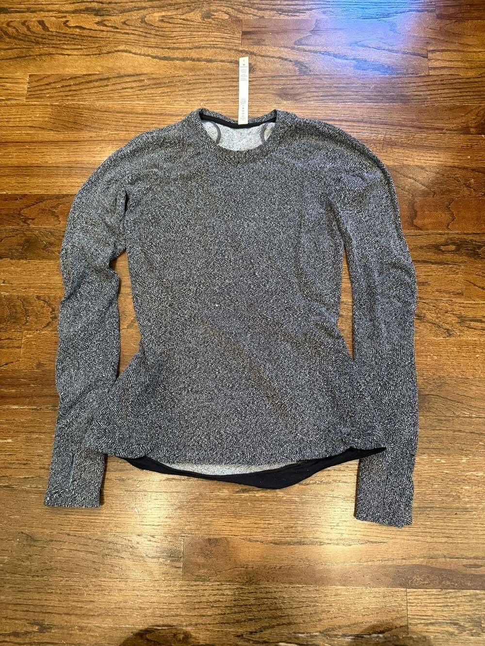 Lululemon Runderful Long Sleeve Reconnect Jacquard Black White Size 4
